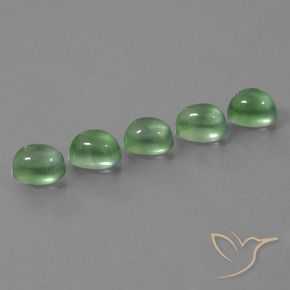 7.02 ct natürliche Warmes Grün Prehnit-Edelsteine, Oval, Transparent