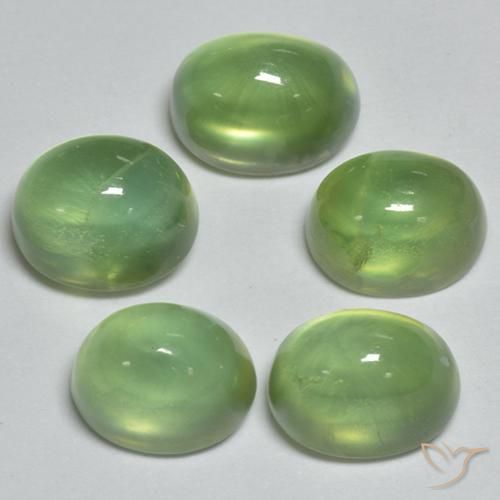 7.52ctw Natürlicher limettengrün Prehnit, Oval, Transparent