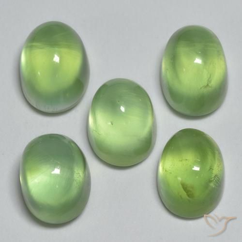 7.52 ct natürliche limettengrün Prehnit-Edelsteine, Oval, Transparent