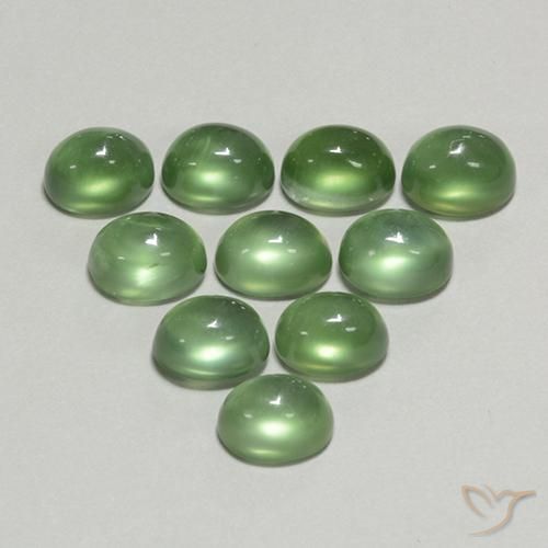 11.34ctw Natürlicher Mittelgrün Prehnit, Oval, Transparent