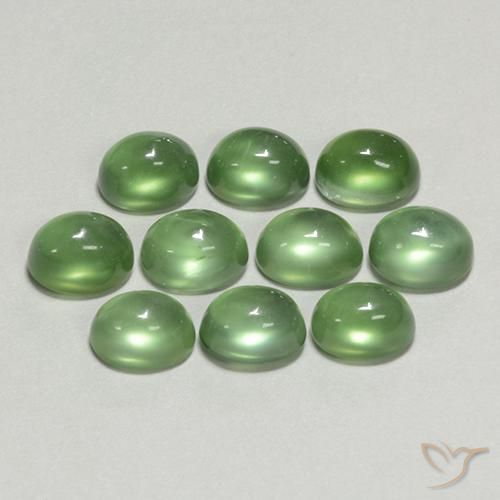 11.34 ct natürliche Mittelgrün Prehnit-Edelsteine, Oval, Transparent