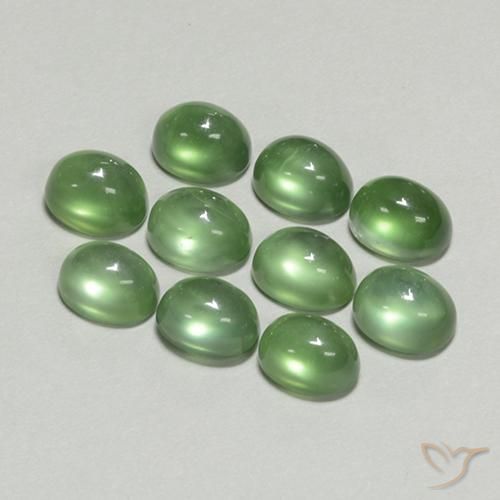 11.34 ct natürliche Mittelgrün Prehnit-Edelsteine, Oval, Transparent