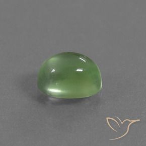 9,17 ctw natürlicher Mittel-Hellgrün Prehnit, Oval, Transparent