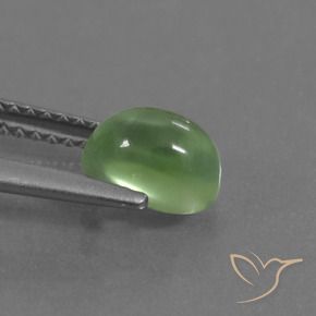 9,17 ctw natürlicher Mittel-Hellgrün Prehnit, Oval, Transparent