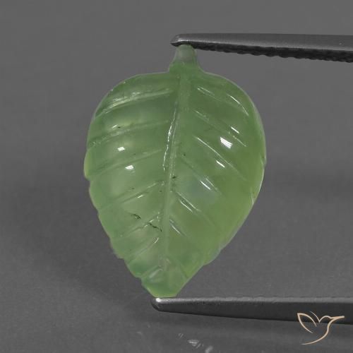 5.77ct Natürlicher Mittelgrün Prehnit, Fantasie, Transparent