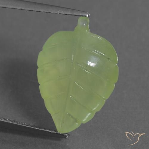 11.78ct Natürlicher limettengrün Prehnit, Fantasie, Transparent