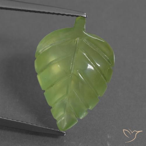 10.33ct Natürlicher gelblich-grün Prehnit, Fantasie, Transparent