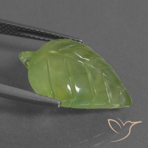 9,17 ctw natürlicher gelblich-grün Prehnit, Fantasie, Transparent