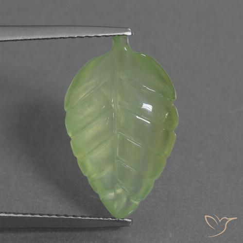 7.52ct Natürlicher gelblich-grün Prehnit, Fantasie, Transparent