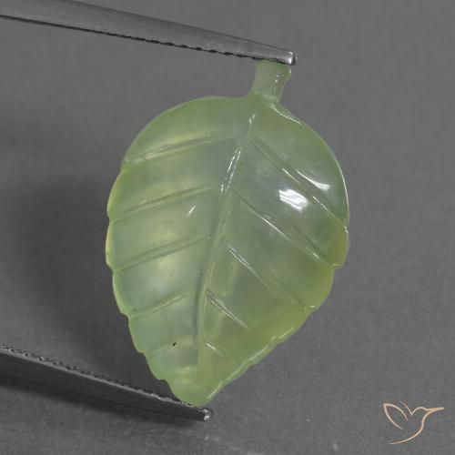 10.77ct Natürlicher limettengrün Prehnit, Fantasie, Transparent