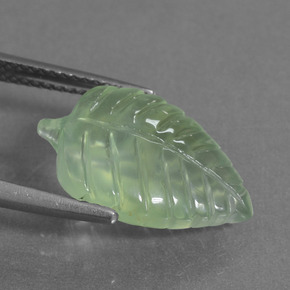 9,17 ctw natürlicher Helles Birnengrün Prehnit, Ausgefallene Form, Transparent