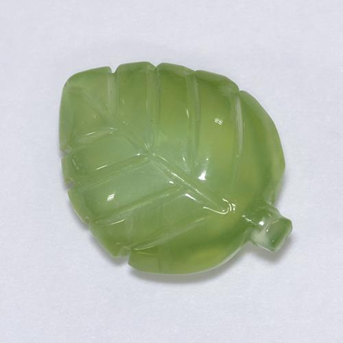 6,66 ctw natürlicher grüner Prehnit, Fantasieschliff, Transparent
