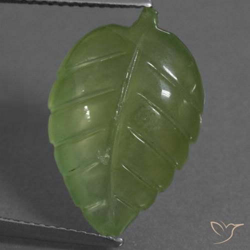 10.07ct Natürlicher Warmes Grün Prehnit, Fantasie, Transparent