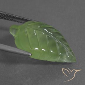 9,17 ctw natürlicher Warmes Grün Prehnit, Fantasie, Transparent