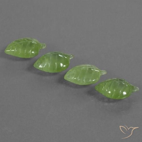 18.63ctw Natürlicher Warmes Grün Prehnit, Fantasie, Transparent
