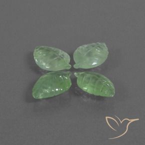19.75 ct natürliche Birnengrün Prehnit-Edelsteine, Fantasie, Transparent