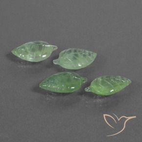 19.75 ct natürliche Birnengrün Prehnit-Edelsteine, Fantasie, Transparent