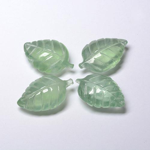 22.80 ct natürliche Helle Minze Prehnit-Edelsteine, Ausgefallene Form, Transparent