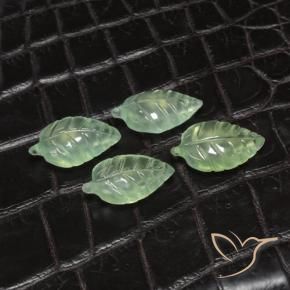 18.62 ct natürliche Blasses erdiges Grün Prehnit-Edelsteine, Fantasie, Transparent