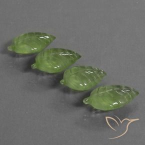 34.07 ct natürliche Birnengrün Prehnit-Edelsteine, Fantasie, Transparent