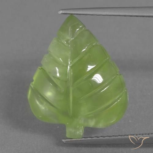 9.92ct Natürlicher limettengrün Prehnit, Fantasie, Transparent