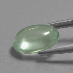 2,05 ctw natürlicher grüner Prehnit, Oval Schliff, Lichtdurchlässig