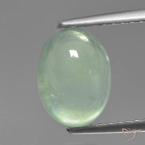2.73ct Natürlicher Blasses Mintgrün Prehnit, Oval, Lichtdurchlässig