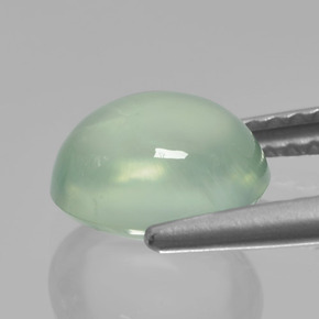 9,17 ctw natürlicher Sehr helles Salbeigrün Prehnit, Oval Schliff, Lichtdurchlässig