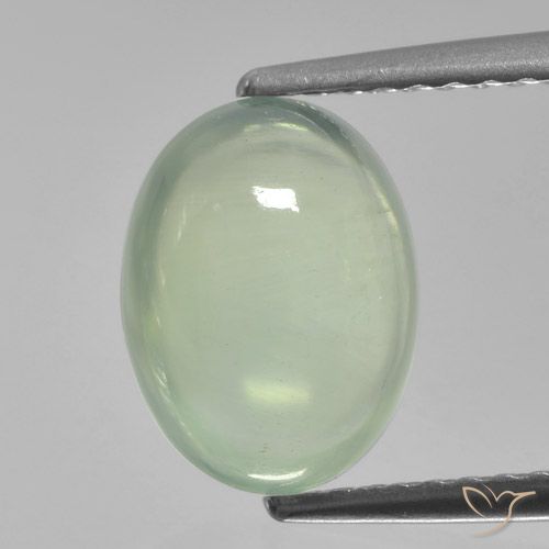 2.49ct Natürlicher hellgrün Prehnit, Oval, Lichtdurchlässig