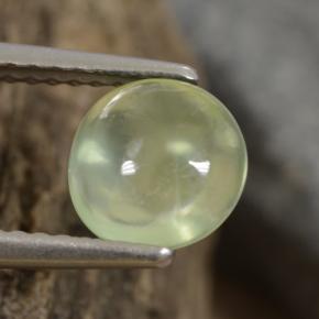 1,29 ctw natürlicher grüner Prehnit, Rundschliff, Transparent