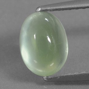 1,72 ctw natürlicher grüner Prehnit, Oval Schliff, Lichtdurchlässig