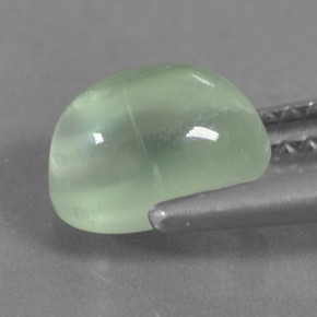 1,72 ctw natürlicher grüner Prehnit, Oval Schliff, Lichtdurchlässig