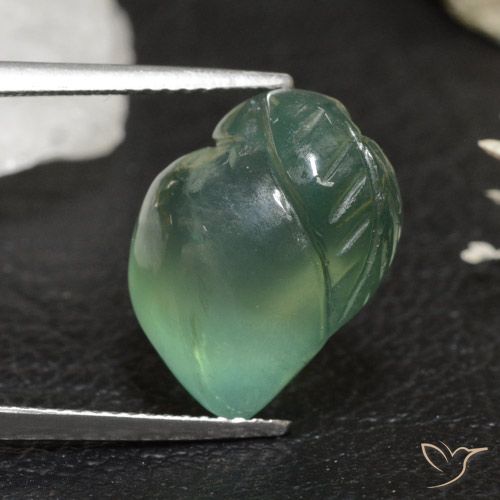 13.63ct Natürlicher Kühles Grün Prehnit, Fantasie, Transparent