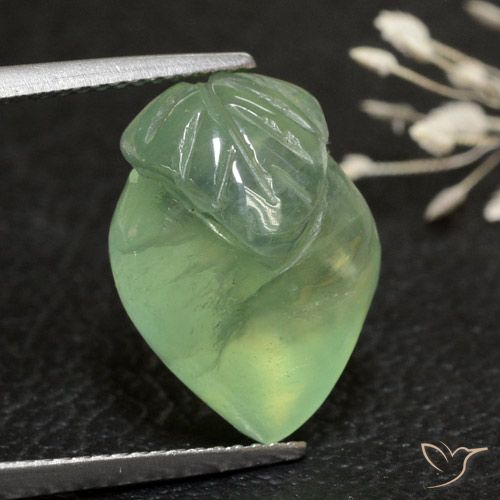 13.18ct Natürlicher Olivgrün Prehnit, Fantasie, Transparent
