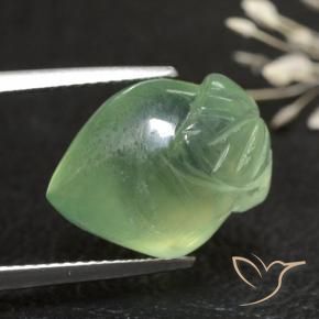 9,17 ctw natürlicher Olivgrün Prehnit, Fantasie, Transparent