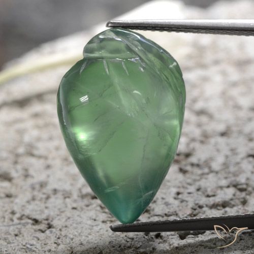 15.69ct Natürlicher hellgrün Prehnit, Fantasie, Lichtdurchlässig