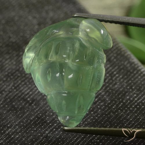 16.31ct Natürlicher Mittelgrün Prehnit, Fantasie, Lichtdurchlässig