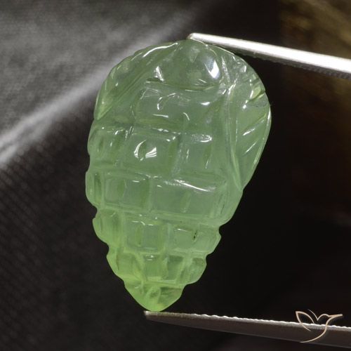 22.56ct Natürlicher Mittel-Hellgrün Prehnit, Fantasie, Lichtdurchlässig, Photo A