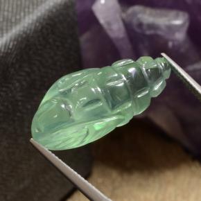 9,17 ctw natürlicher Grün Prehnit, Ausgefallene Form, Lichtdurchlässig