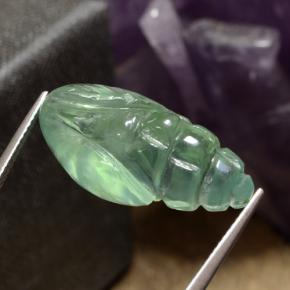 9,17 ctw natürlicher Grün Prehnit, Ausgefallene Form, Lichtdurchlässig