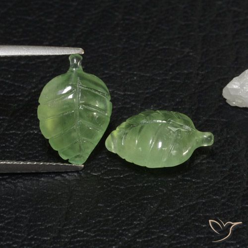 7.38ctw Natürlicher Mittelgrün Prehnit, Fantasie, Transparent