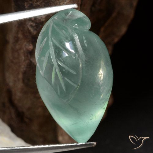 23.51ct Natürlicher Helles Meeresgrün Prehnit, Fantasie, Lichtdurchlässig