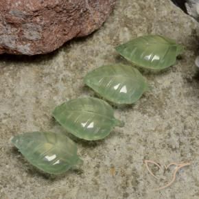 22.14 ct natürliche gelb-grün Prehnit-Edelsteine, Blumen-Schliff, Transparent
