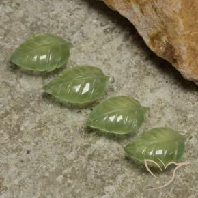 23.73 ct natürliche limettengrün Prehnit-Edelsteine, Blumen-Schliff, Transparent