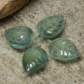 29,40 ct natürliche grüner Prehnit-Edelsteine, Blumenschliff, Transparent