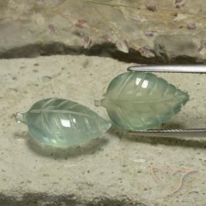 16.04 ct natürliche Sehr helles Grün Prehnit-Edelsteine, Blumen-Schliff, Lichtdurchlässig
