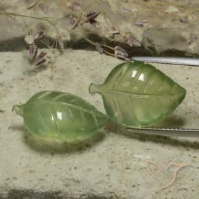 17.57 ct natürliche gelblich-grün Prehnit-Edelsteine, Blumen-Schliff, Lichtdurchlässig