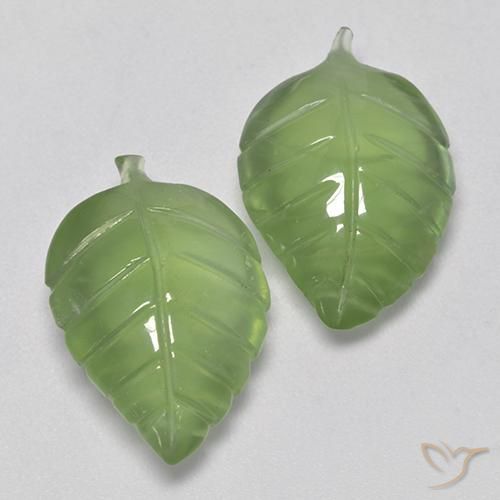 15.75 ct natürliche Warmes Grün Prehnit-Edelsteine, Fantasie, Transparent