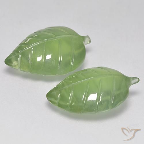15.75 ct natürliche Warmes Grün Prehnit-Edelsteine, Fantasie, Transparent