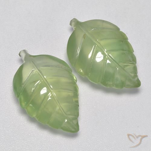 14.20 ct natürliche Blasses Birnengrün Prehnit-Edelsteine, Fantasie, Transparent
